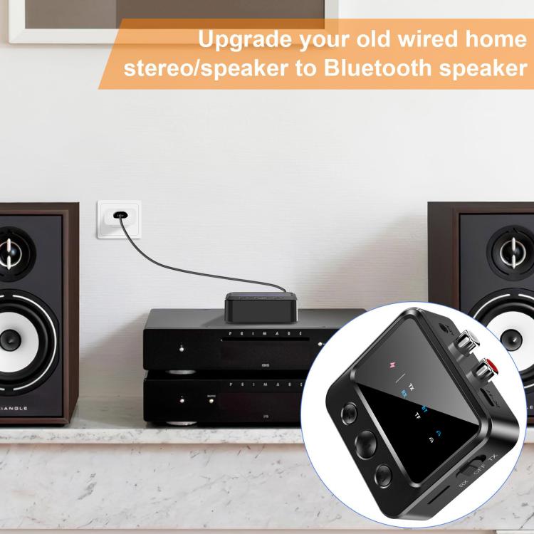 Bluetooth 5.4 Audio Transmitter/Receiver Adapter With TF Card Playback, C56
