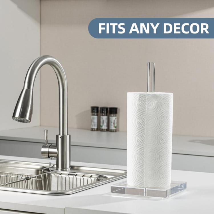 Acrylic Toilet Paper Holder & Roll Organizer For Kitchen, Bathroom & Coffee Table, YX218