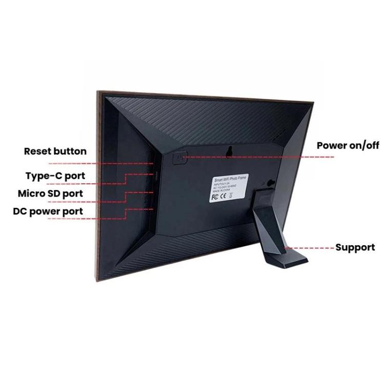 MSR-F1004 10.1 Inch WiFi-Enabled Auto-Rotating Smart Cloud Photo Frame IPS HD Touch Screen, US Plug, EU Plug