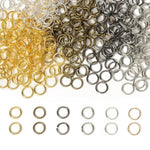 200pcs Handmade Jewelry Jump Rings DIY Accessories, 0.5 x 3mm, 0.5 x 4mm, 0.7 x 5mm, 0.9 x 6mm, 1.0 x 7mm, 1.0 x 8mm, 1.2 x 9mm, 1.2 x 10mm, 1.2 x 12mm