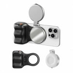 TELESIN Magnetic Phone Mounting Aid Photography Handle Remote Control Assistant, White Camera Grip+Silver Fill Light, White Camera Grip+Tripod+Silver Fill Light, White Camera Grip+White Fill Light, White Camera Grip+Tripod+White Fill Light             ...