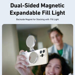 TELESIN Magnetic Phone Mounting Aid Photography Handle Remote Control Assistant, White Camera Grip+Silver Fill Light, White Camera Grip+Tripod+Silver Fill Light, White Camera Grip+White Fill Light, White Camera Grip+Tripod+White Fill Light             ...