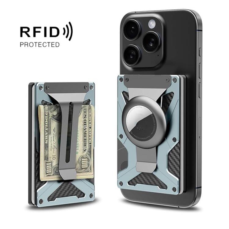 For AirTag 2nd Gen / AirTag 1st Gen Magnetic Card Holder RFID Blocking Wallet