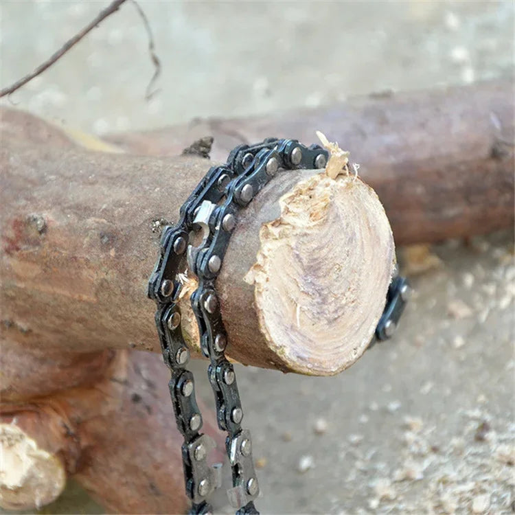Outdoor Portable Hand-held Wire Saw Field Survival Manganese Steel Chain Saw Multifunctional Logging Saw, Wire Saw (11 Teeth Orange), Wire Saw (11 Teeth Black)