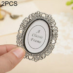2 PCS Creative Metal Vintage Photo Frame, Fawn, Pumpkin, Fence, Butterfly Round, Paris, Heart Keychain, Square Keychain, Oval, Lace Square, Love Round, Butterfly Square, Lace Heart, Golden Square, Gray Square