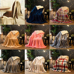 Winter Sofa Blanket Double Thick Cashmere Coral Fleece Ofice Nap Blanket, 1.5x2m, 2x2.3m
