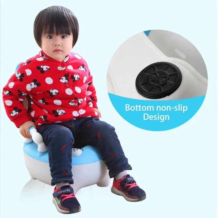 Baby Potty Toilet Bowl Training Seat Portable Urinal Comfortable Backrest Cartoon Cute Toilet