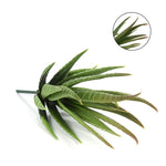 Artificial Mini Aloe Plastic Plants Craft Floristry Landscape Garden Family Office Decoration, Green not Flocked, Flocking Green Red Tip, Flocking Green Yellow Tip