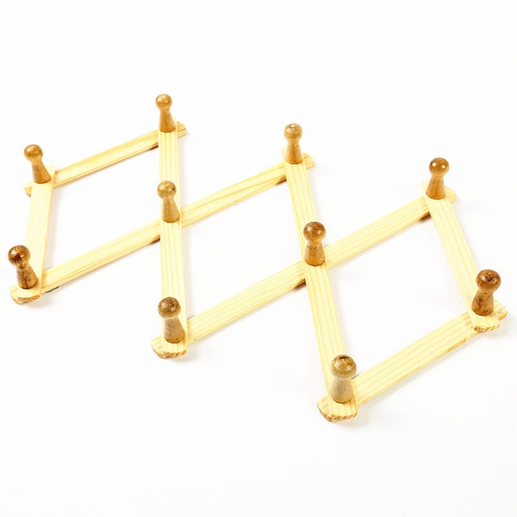 Solid Wooden Retractable Wall Hanging Folding Coat Rack Drying Rack, Coat Rack Drying Rack
