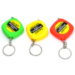4 PCS Portable Easy to Retract Square Small Tape Measure Key Ring Pendant, Key Ring Pendant