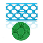 2 PCS Cake Fondant Tool Heart Shaped Diamond Texture Plaid Overpass Quyi Seal Printing Mould