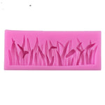 2 PCS Grass Decoration Liquid Silicone Mold Fondant Cake Mold, Grass Shape
