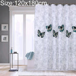 Butterfly Waterproof Polyester Shower Washable Bathroom Curtains, 80x180cm, 120x180cm