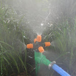 2 PCS Cross Five Outlet Spray Nozzle Gardening Greenhouse Watering Spray, Cross Five Outlet Spray Nozzle