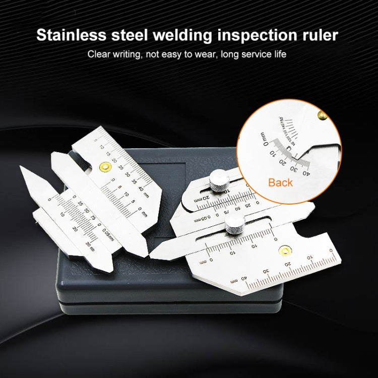 HJC40B Stainless Steel Welding Inspection Gauge Measuring Ruler, HJC40B