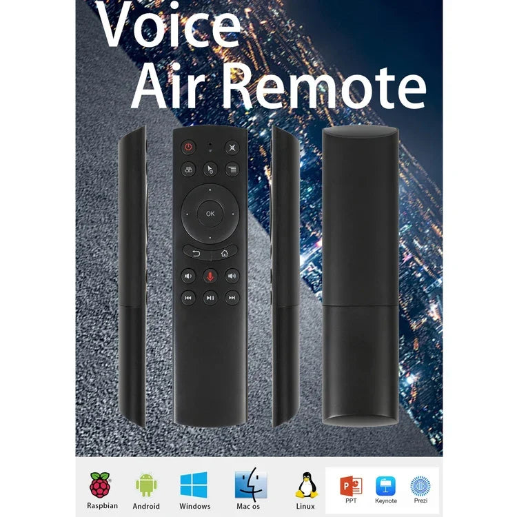 G20S 2.4G Air Mouse Remote Control with Fidelity Voice Input & IR Learning & 6-axis Gyroscope for PC & Android TV Box & Laptop & Projector, G20S