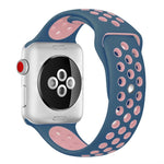 For Apple Watch Series 10 42mm / 9&8&7 41mm / SE 3&SE 2&6&SE&5&4 40mm / 3&2&1 38mm Fashionable Classical Silicone Sport Watch Band(Grey White), WA1230A, WA1230B, WA1230BG, WA1230BH, WA1230BL, WA1230BM, WA1230BR, WA1230BY, WA1230C, WA1230D, WA1230DW    ...