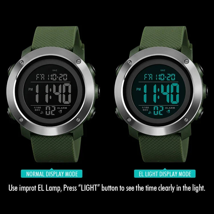 SKMEI 1426 Multifunctional Outdoor Fashion Noctilucent Waterproof White Machine Rubber Ring Digital Watch, White Machine Rubber Ring, 1426 White Machine Rubber Ring