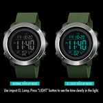 SKMEI 1416 Multifunctional Outdoor Fashion Noctilucent Waterproof Steel Ring Digital Watch, Steel Ring, 1416 Steel Ring