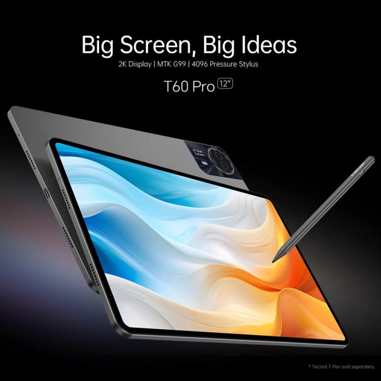 Teclast T60 Pro 4G LTE Tablet PC, 8GB+128GB, 12 inch Android 15 MediaTek Helio G99 Octa Core, Support Dual SIM, T60 Pro