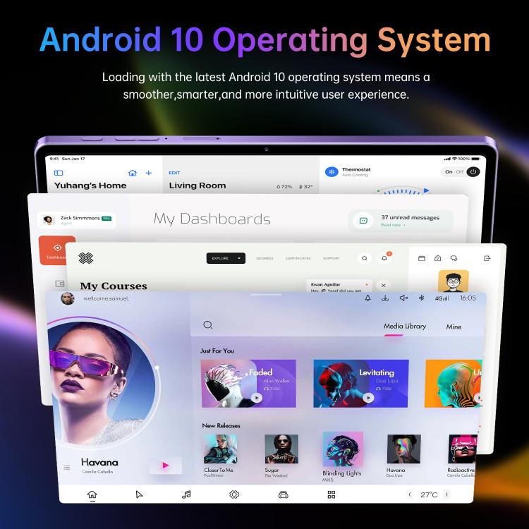 Pad 16 Pro 10.1 inch 4G LTE Tablet PC, 4GB+32GB, Android 10 MTK6755 Octa Core, EU Plug, EU Plug