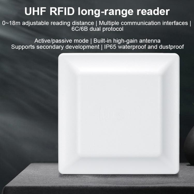 UHF RFID Reader Long Range Integrated Reader Writer With E710 Chip, Style: Add Power Over Ethernet, Add Power Over Ethernet