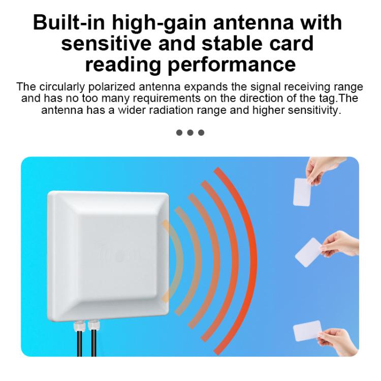 UHF RFID Reader Long Range Integrated Reader Writer With E710 Chip, Style: Add Power Over Ethernet, Add Power Over Ethernet