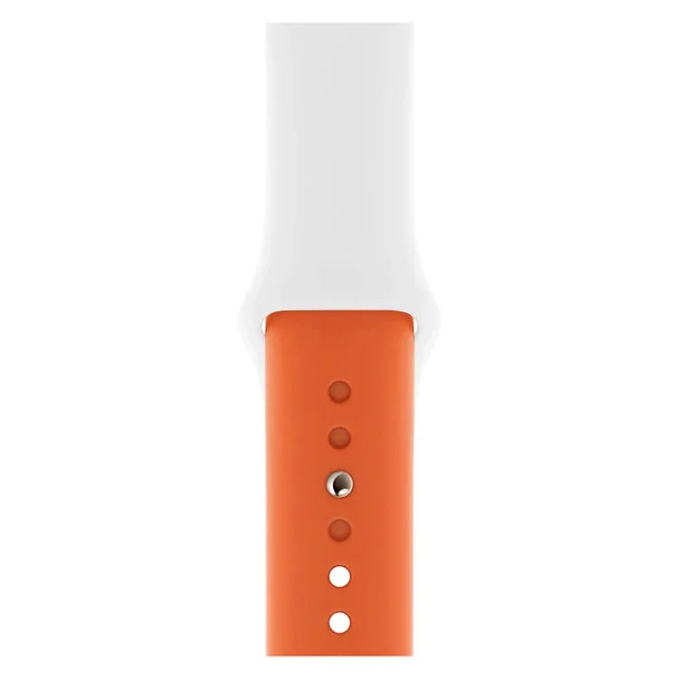 Double Colors Silicone Watch Band for Apple Watch Series 3 & 2 & 1 42mm (Light Blue+Light Pink)