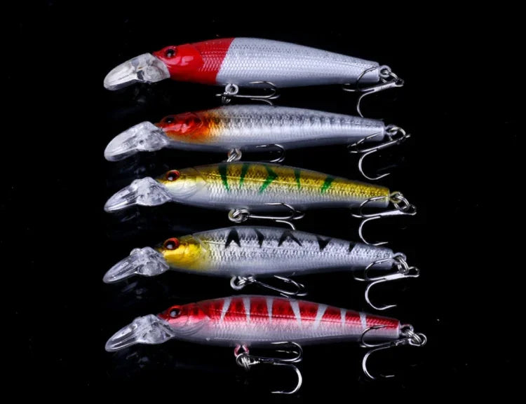 HENGJIA Set056 56 PCS Sequin Set Metal Sequins False Bait Fresh Sea Bass Fishing Bait Set, Length: 3 to 10cm, Bagged, Bagged