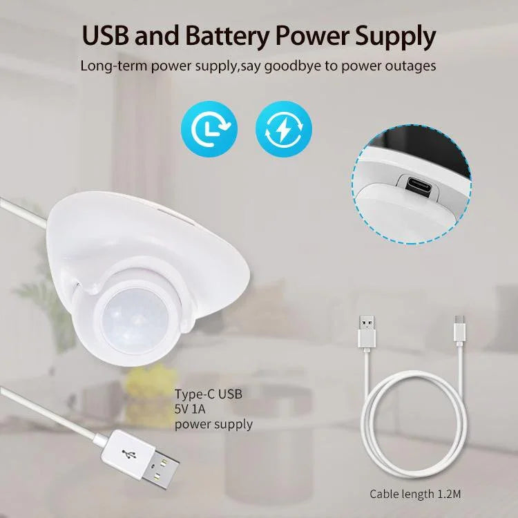Matter Thread USB - C Power PIR Motion Sensor Smart Home System Compatible With Tuya App Remote Control - Trustpick