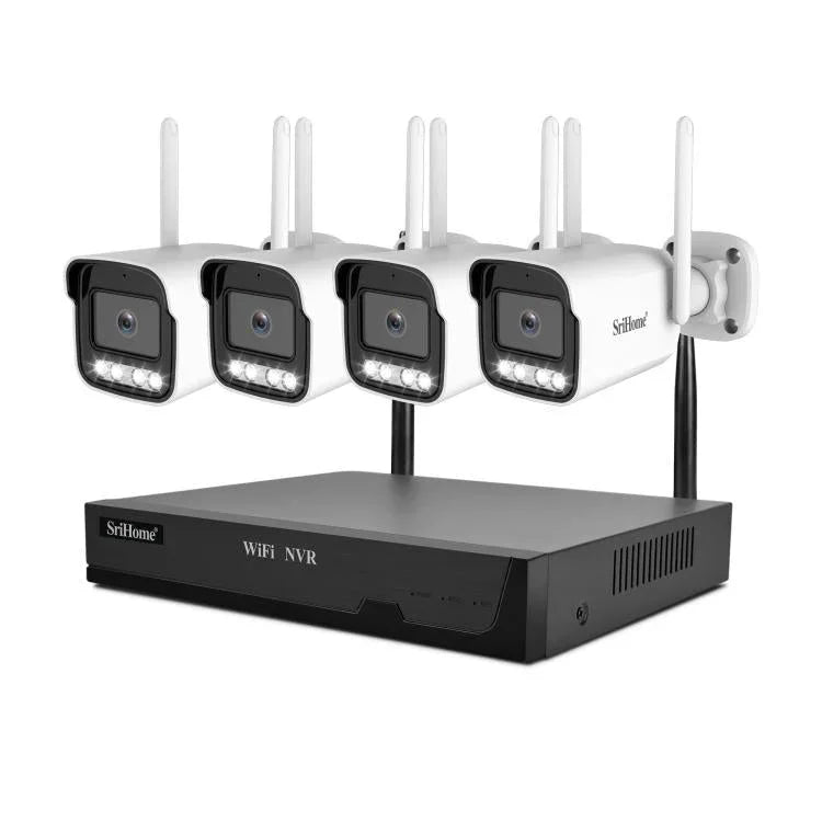 SriHome NVS001 - IPC065 5MP 4 - CH NVR WiFi IP Camera Kit - Trustpick